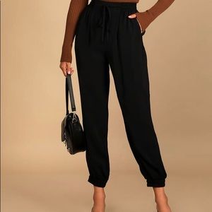 Hit the Jackpot black jogger pants